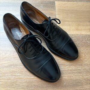 Salvatore Ferragamo Black Leather Oxfords